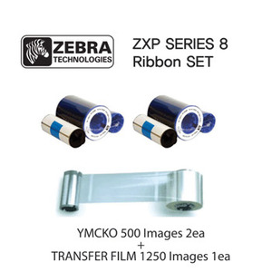 ZEBRA_ZXP3_Ribbon Set_YMCKO 500images 2ea_TRANSFER FILM 1250images 1ea